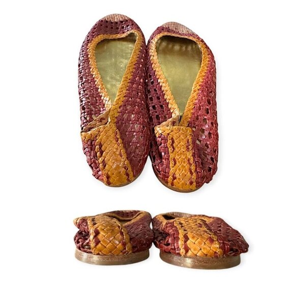 Prada Round Toe Multicolor Woven Leather ballerinas Flats, Size 38.5 EU - Picture 6 of 12